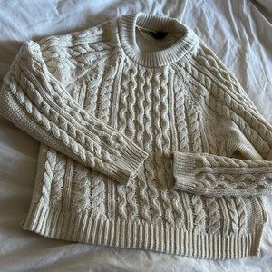 Cream Cable Knit Sweater